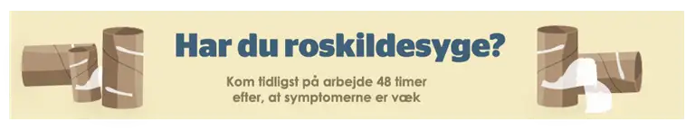 banner med teksten "Har du roskildesyge?"